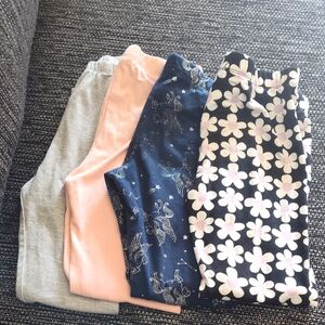 Set of Four Patterned and Solid Leggings 6-6x